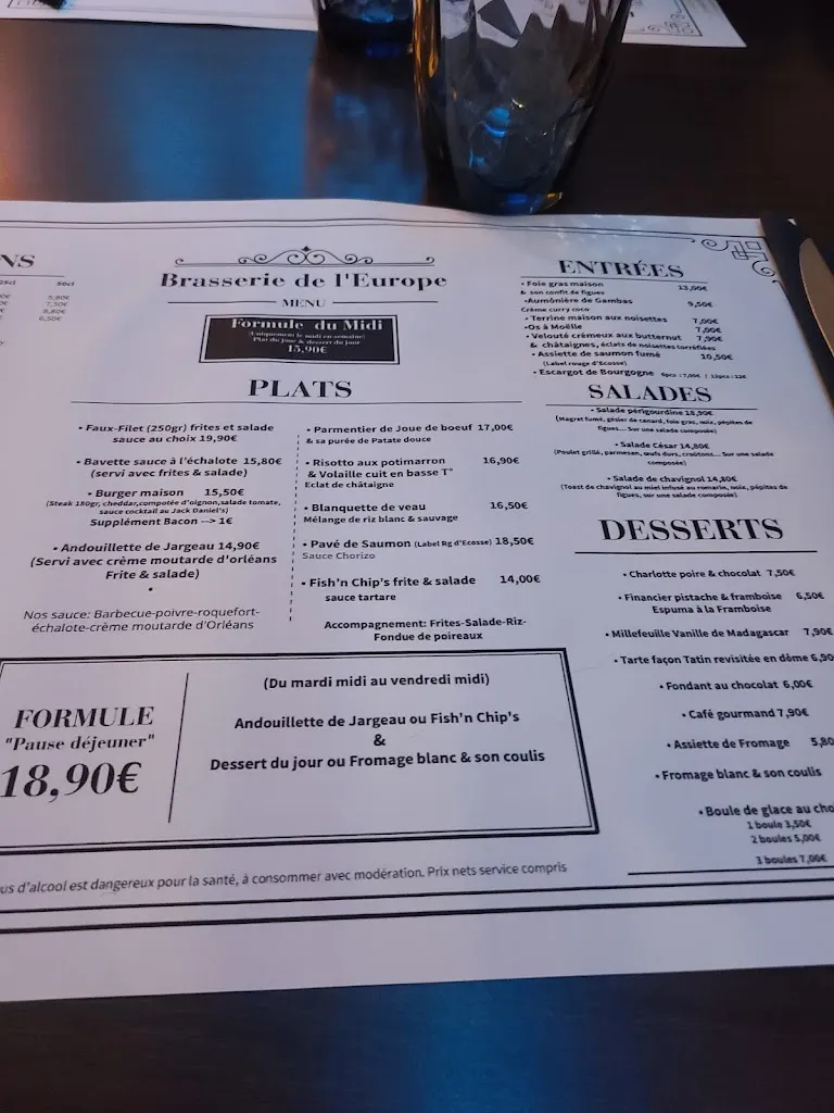 Menu_Brasserie de l'Europe_Châteauneuf-sur-Loire_imagen_4