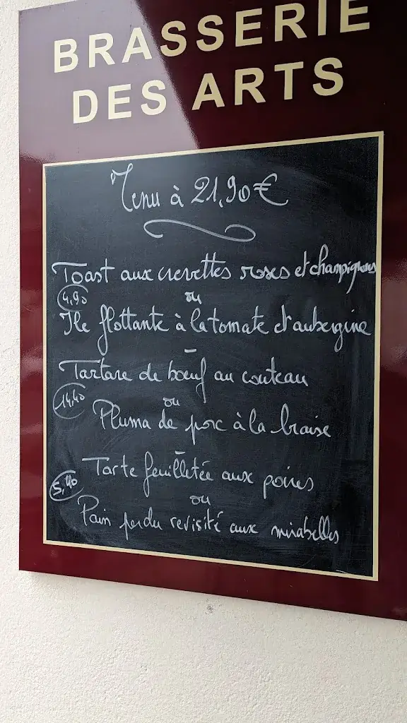 Menu_Brasserie des Arts_Châteauneuf-sur-Loire_immagine_3