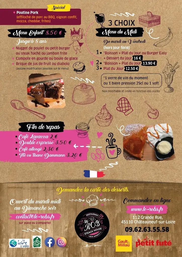 Menu_Restaurant Le Rob’s_Châteauneuf-sur-Loire_image_1