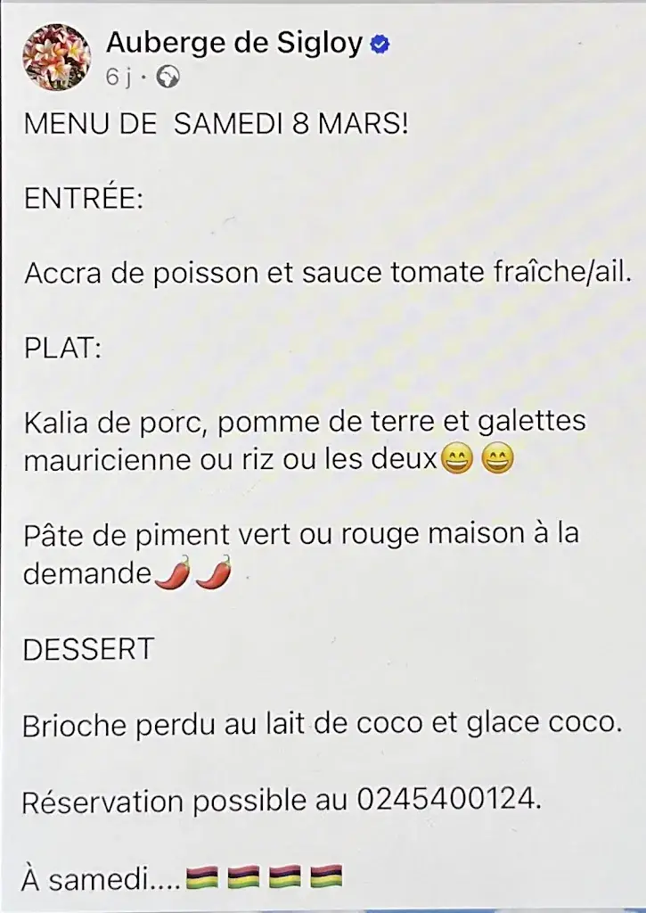 Menu_Auberge de Sigloy_Sigloy_image_4