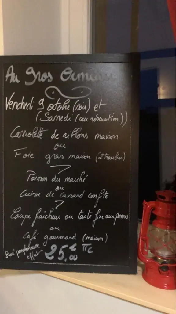 Menu_Bar Restaurant Le Gros Ormeau_Cléré-les-Pins_image_1