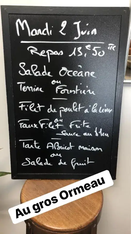 Menu_Bar Restaurant Le Gros Ormeau_Cléré-les-Pins_image_2