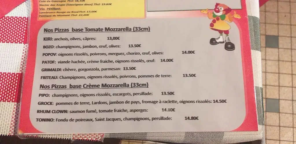 Menu_Restaurant Pizzéria de la Gaieté_Controis-en-Sologne_image_1