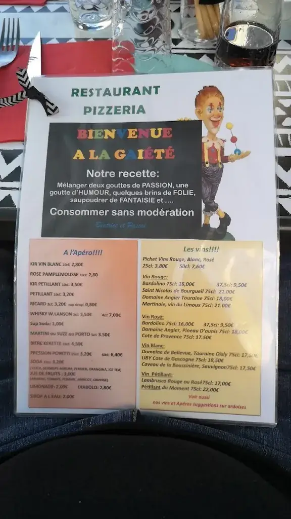 Menu_Restaurant Pizzéria de la Gaieté_Controis-en-Sologne_image_3