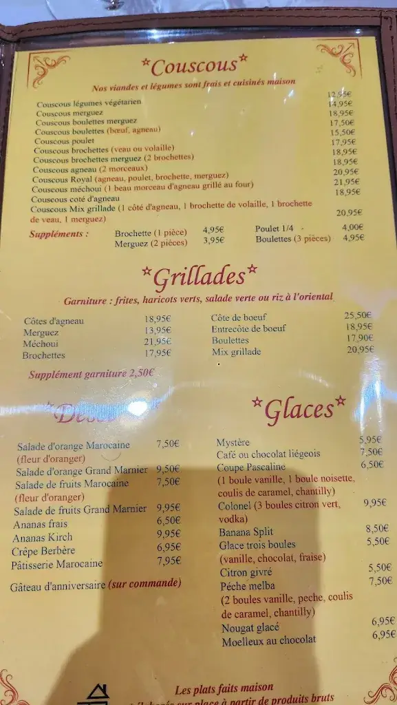 Menu_Les plaisirs du Maroc_Châteaudun_image_3