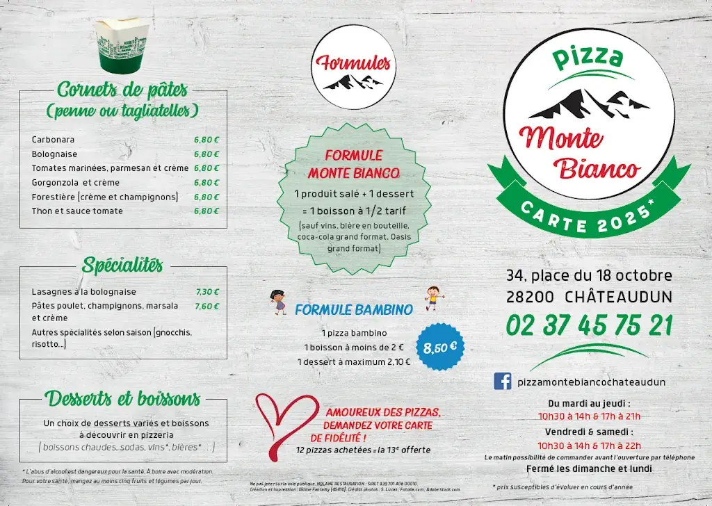 Menu_Pizza Monte Bianco_Châteaudun_image_2