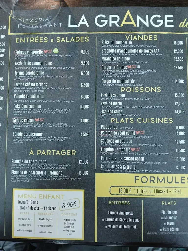 Menu_Restaurant La Grange de Jean E.Leclerc_28200_image_4