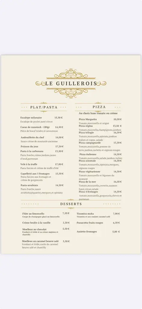 Menu_Le guillerois_Corquilleroy_immagine_1