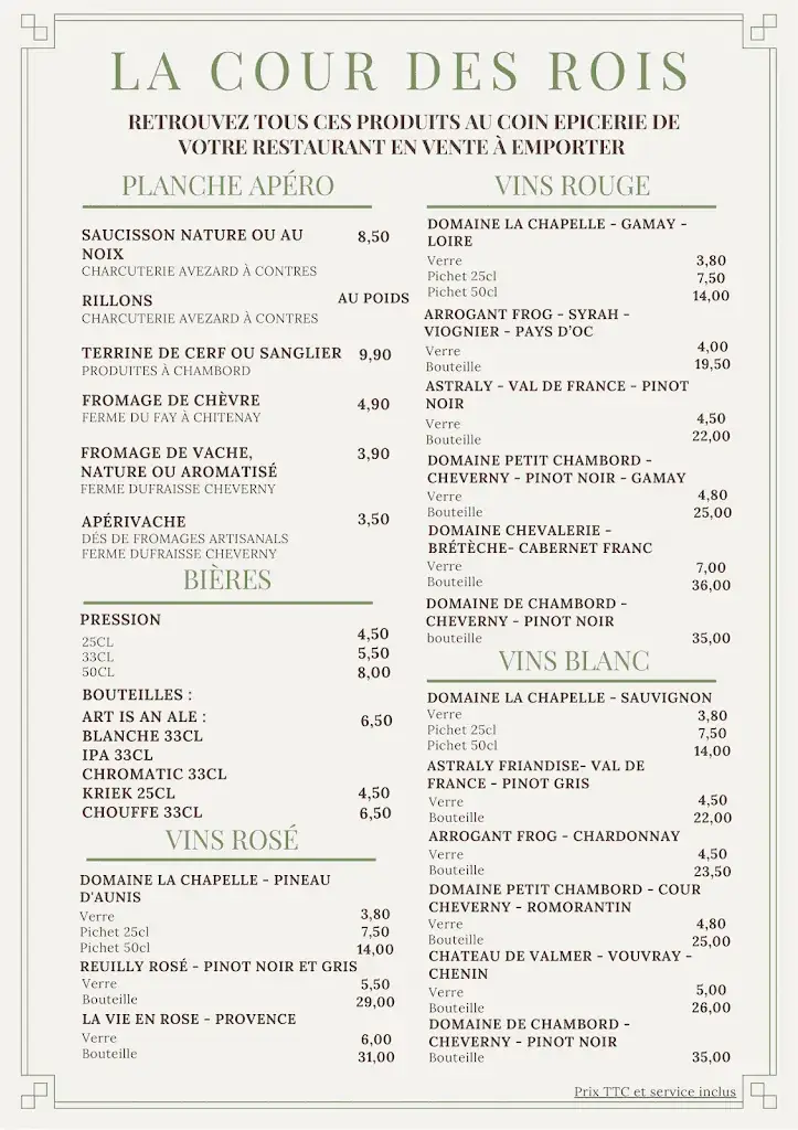 Menu_LA COUR DES ROIS_Cheverny_image_2