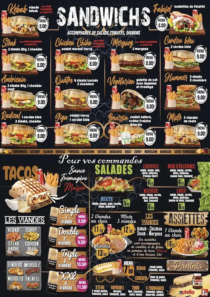 Menu_Sandwicherie de la place (Cloyes)_Cloyes-les-Trois-Rivières_image_1