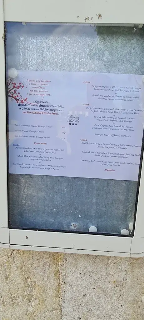 Menu_Manoir Bel Air_Saint-Dyé-sur-Loire_immagine_4