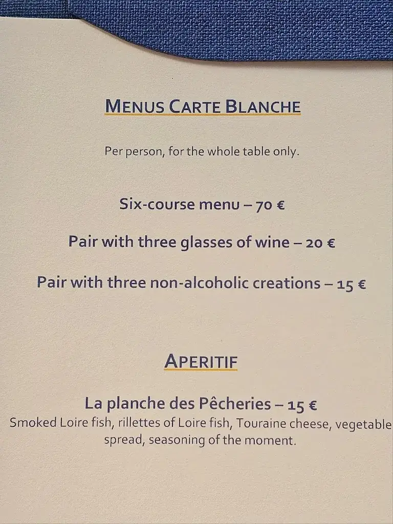 Menu_Les Pêcheries Ligériennes / La Cabane à Matelot : restaurant - boutique - balades en bateau - cours de cuisine - traiteur_Bréhémont_image_3