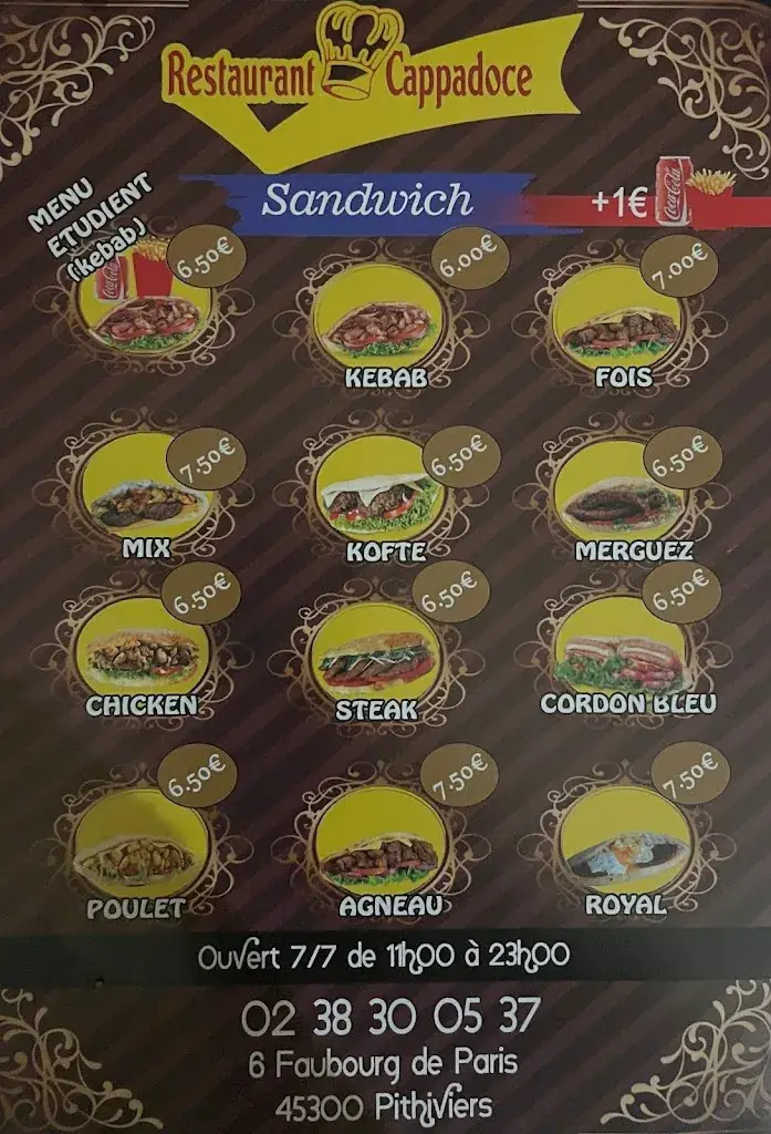 Menu_Les 3 Freres Koca Cappadoce_Pithiviers_image_3