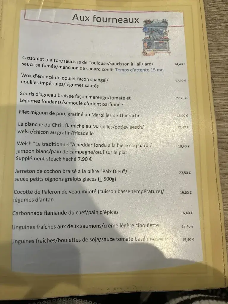 Menu_Auberge Saint Hubert_Douchy-les-Mines_image_2