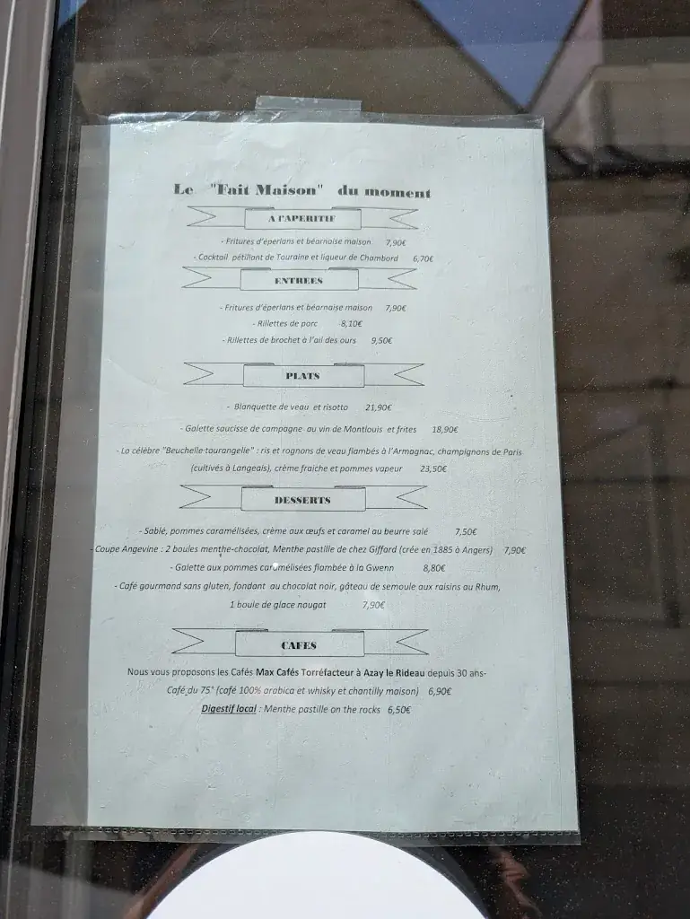 Menu_Crêperie Restaurant LA BLANCHE HERMINE Langeais_Langeais_image_2