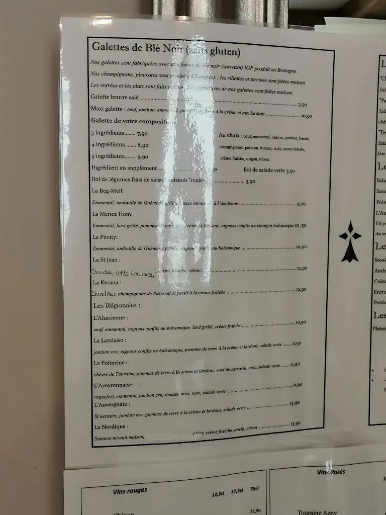Menu_Crêperie Restaurant LA BLANCHE HERMINE Langeais_Langeais_image_3