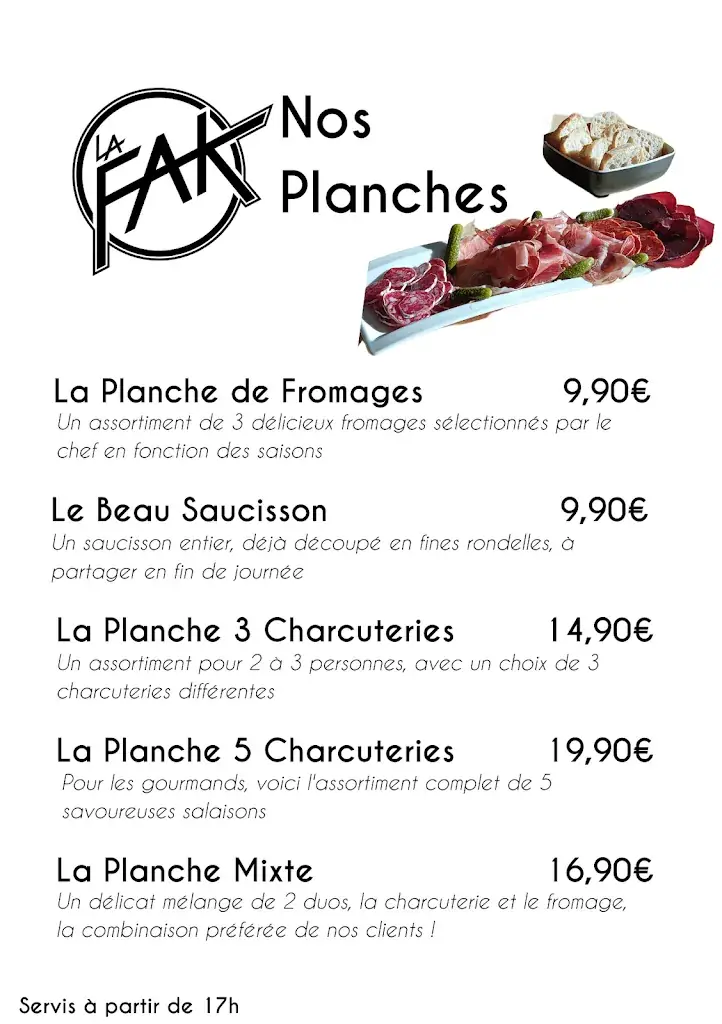 Menu_Restaurant Bar La FAK_Cébazat_image_3
