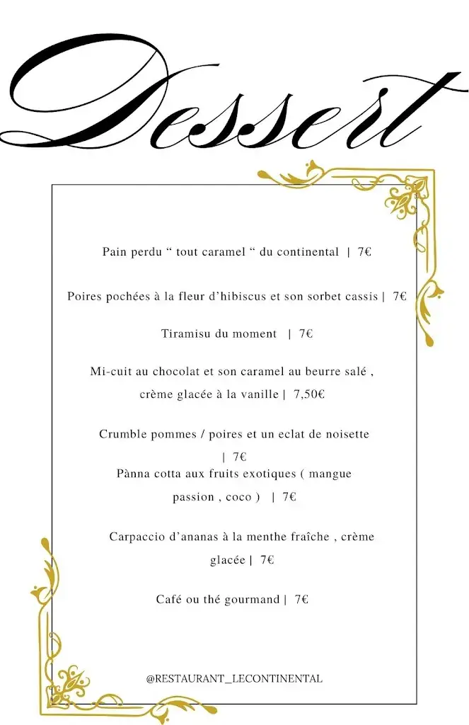 Menu_Le Continental_Dammarie-les-Lys_image_3