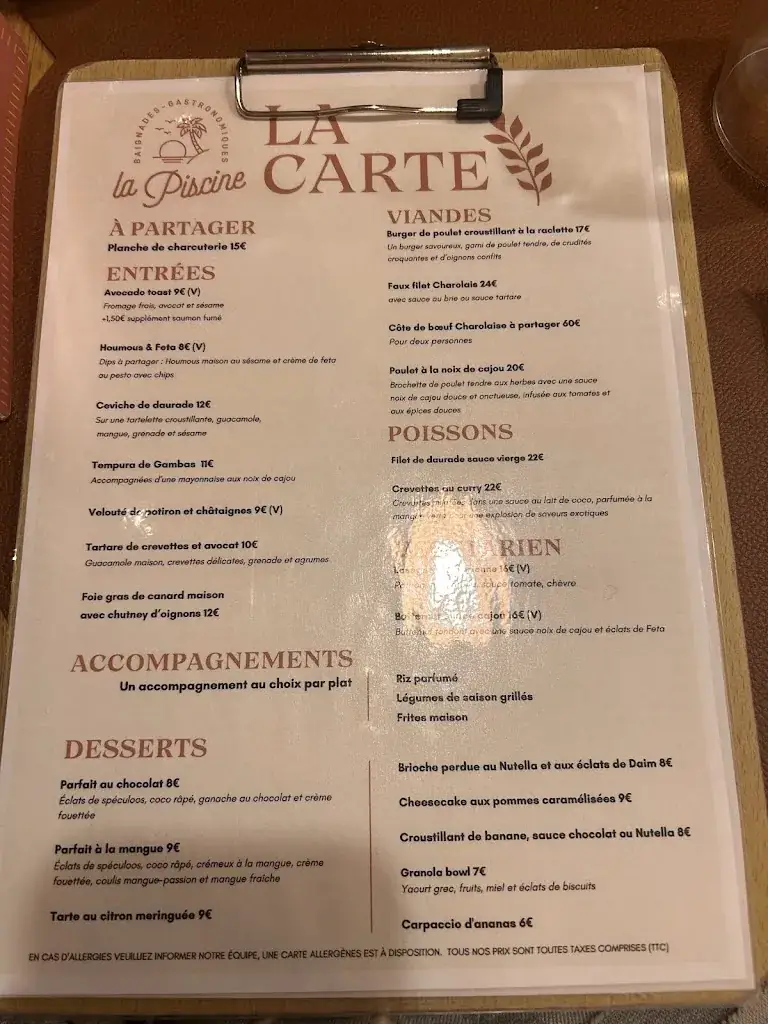 Menu_La Piscine Restaurant_Melun_image_4
