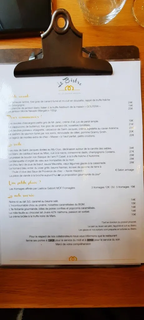 Menu_Le bistro de la grande maison_Mée-sur-Seine_imagen_1