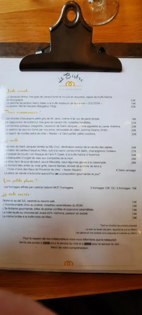 Menu_Le bistro de la grande maison_Mée-sur-Seine_imagen_2