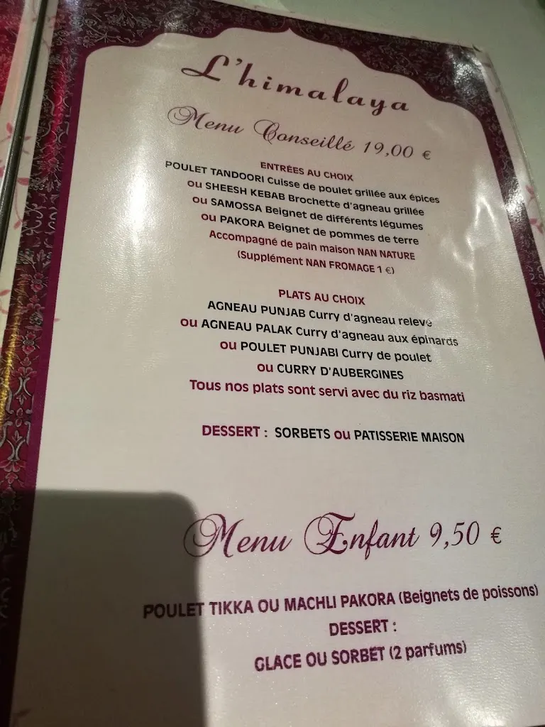 Menu_Restaurant L'Himalaya_Dreux_image_2