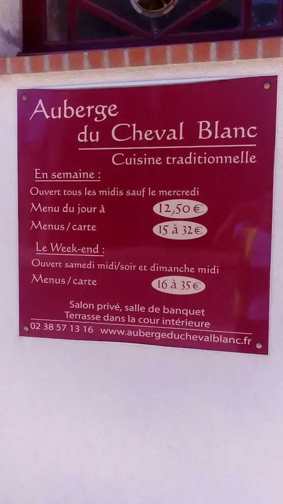 Menu_Auberge du Cheval Blanc_Sully-la-Chapelle_image_3