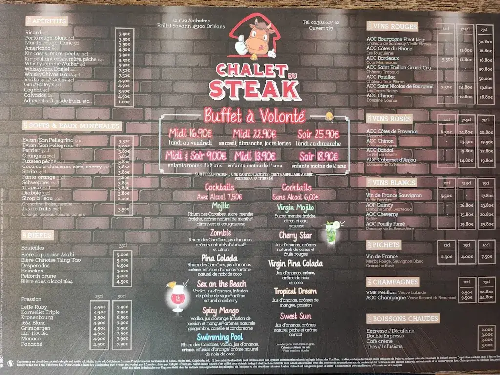 Menu_CHALET DU STEAK_Fleury-les-Aubrais_image_4