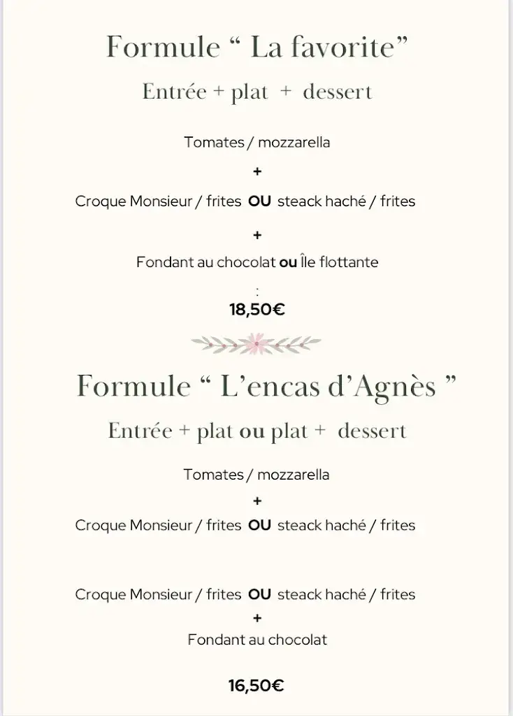 Menu_Restaurant Agnes Sorel_Genillé_image_3