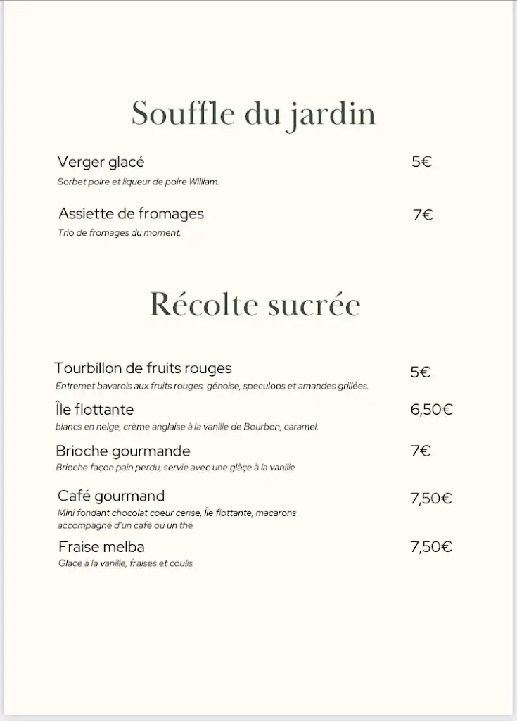 Menu_Restaurant Agnes Sorel_Genillé_image_4