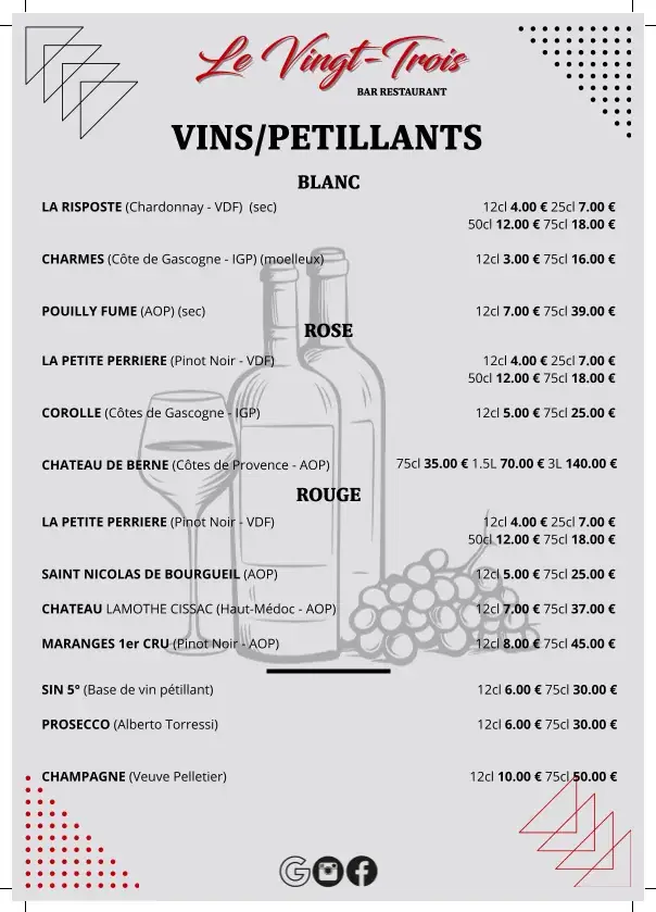 Menu_Le Vingt-Trois_Montargis_image_3