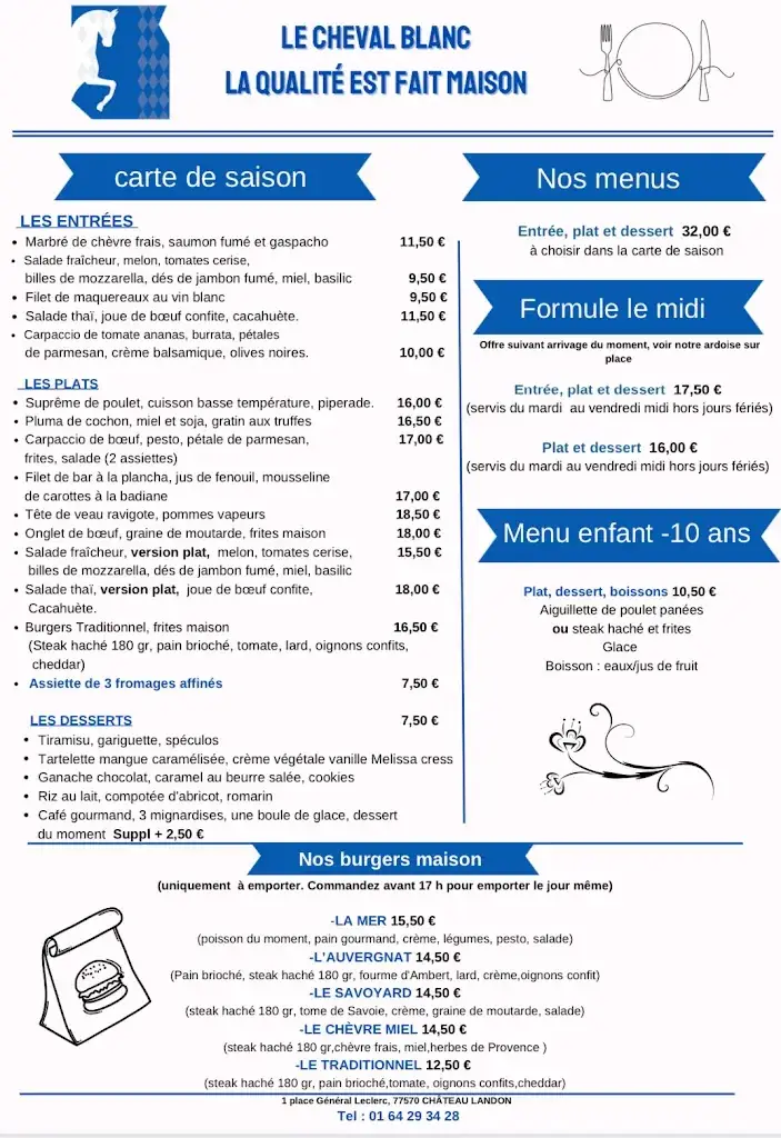 Menu_Le Cheval blanc_Château-Landon_image_1