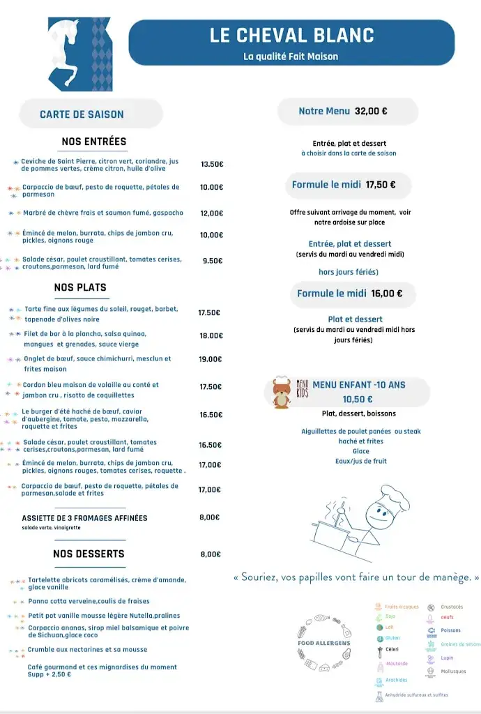 Menu_Le Cheval blanc_Château-Landon_image_2