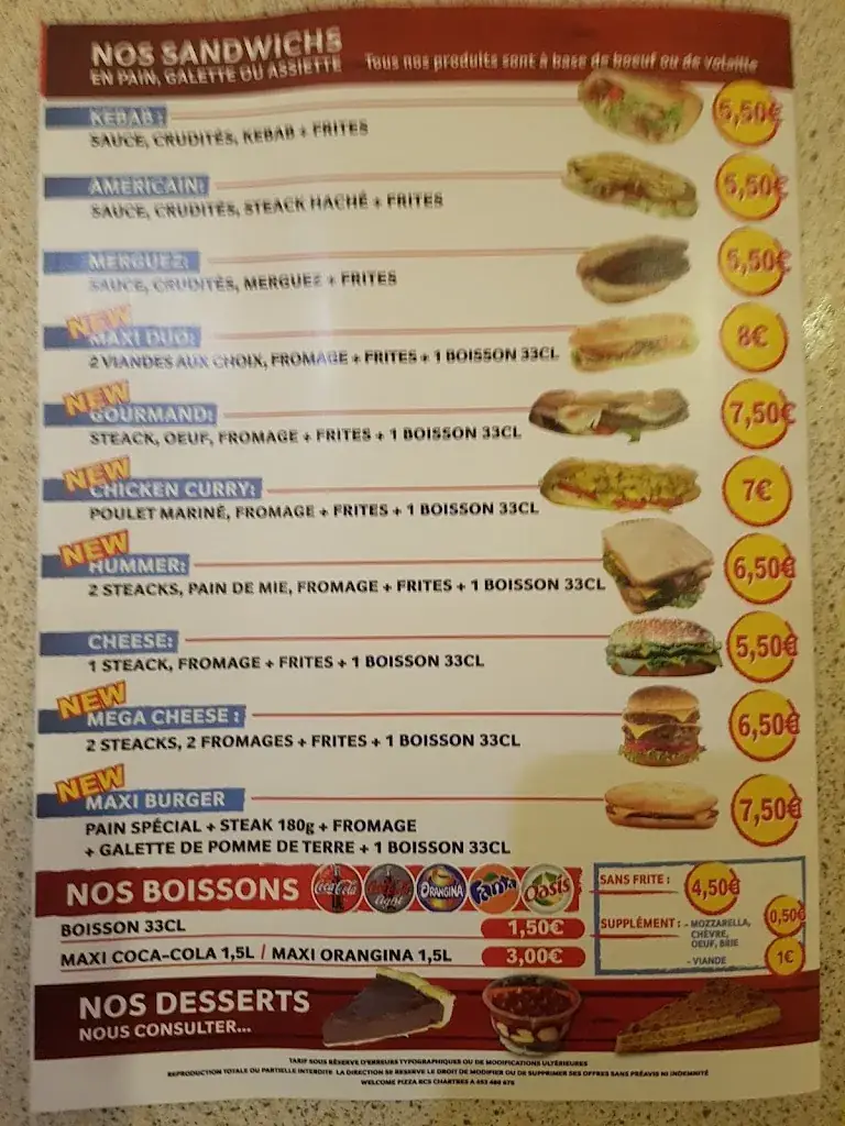 Menu_Welcome Pizzeria Gallardon_Gallardon_image_3