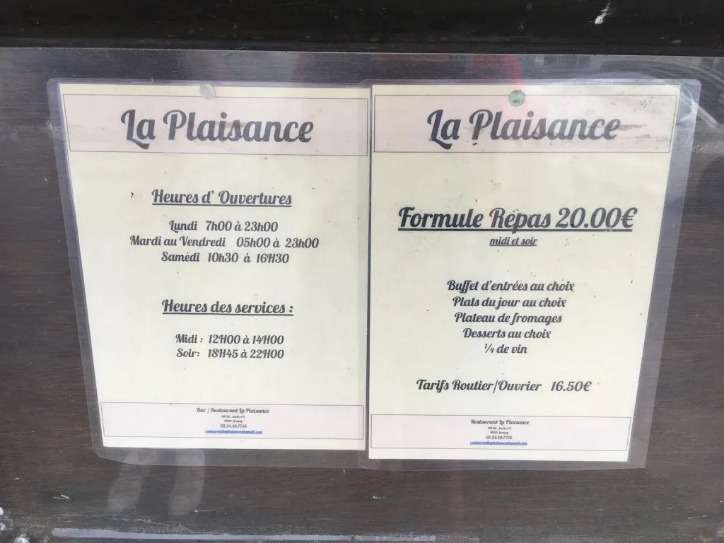 Menu_La Plaisance Bar-Restaurant-Routier_Graçay_immagine_2