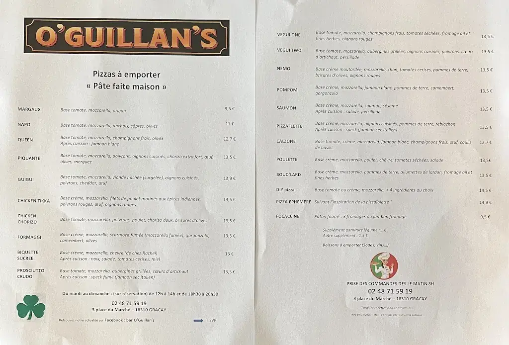 Menu_O'Guillans_Graçay_imagen_1