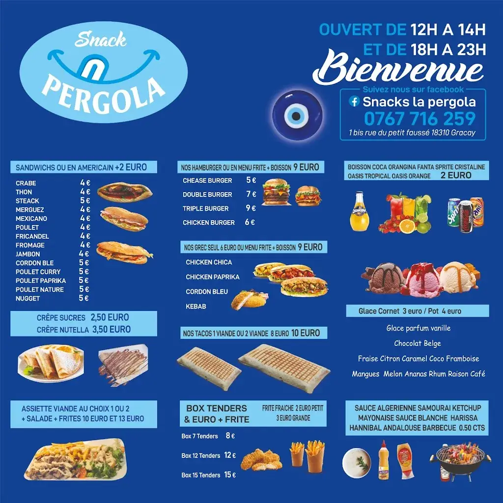 Menu_Snack la pergola_Graçay_immagine_1