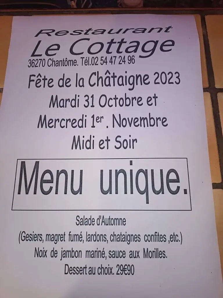 Menu_Le Cottage_Éguzon-Chantôme_image_2