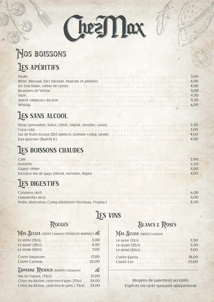 Menu_Chez Max_Buis-les-Baronnies_immagine_2