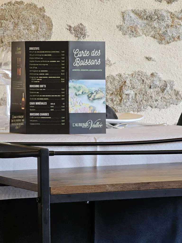 Menu_L'Auberge de la Vallée_Crozant_immagine_1