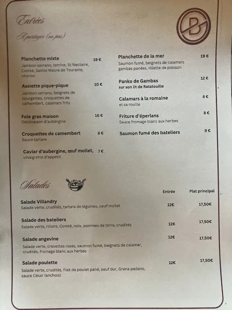 Menu_Brasserie Les bateliers_Joué-lès-Tours_image_2