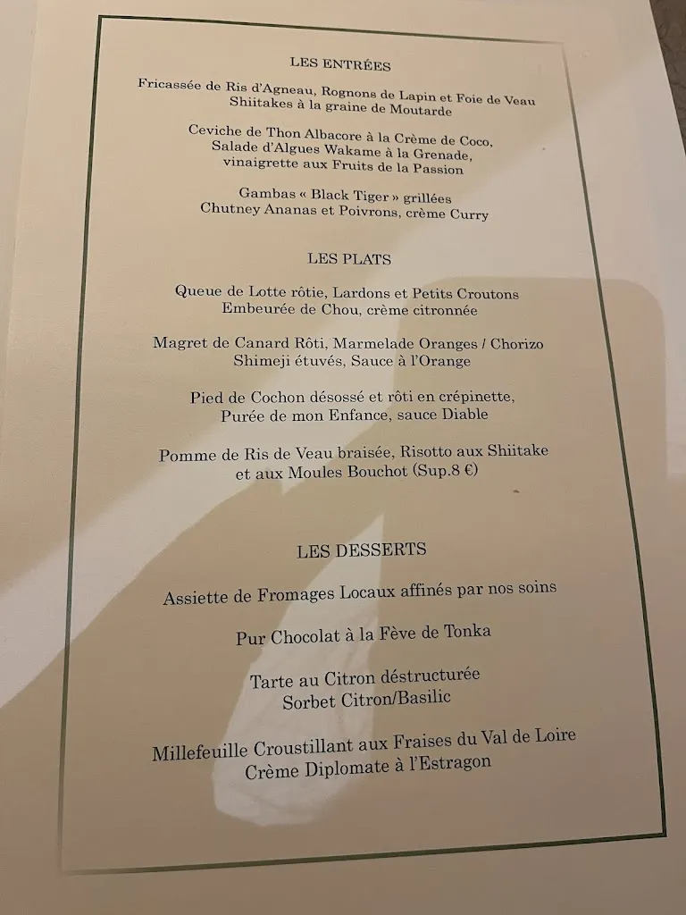 Menu_Auberge de l'Île_L'Île-Bouchard_image_1