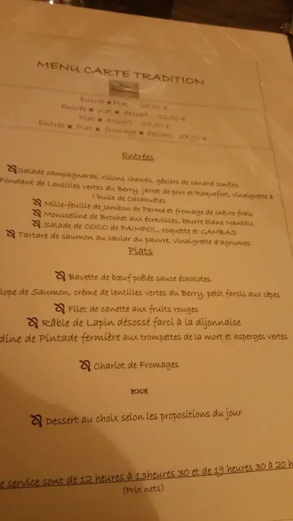 Menu_LOGIS Auberge à la Tête de Lard_Ferté-Imbault_image_1