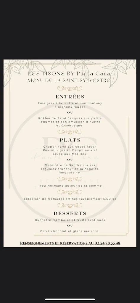Menu_Les Tisons by Punta Cana_Chaussée-Saint-Victor_image_2