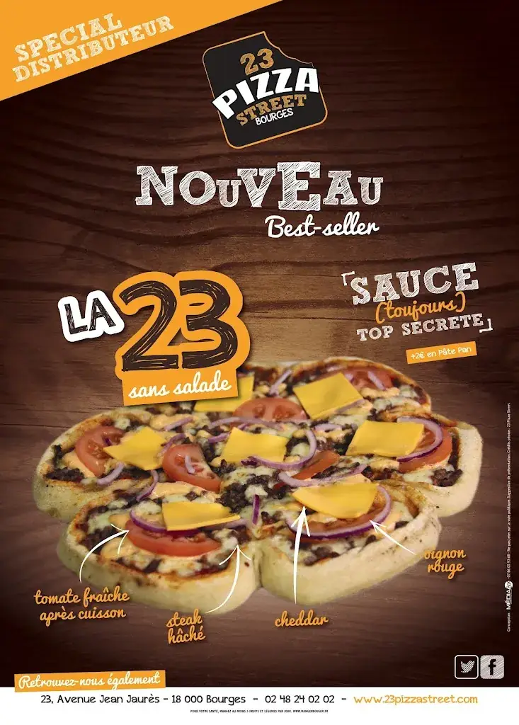 Menu_23 Pizza Street distributeur La Chapelle-Saint-Ursin_Chapelle-Saint-Ursin_image_4