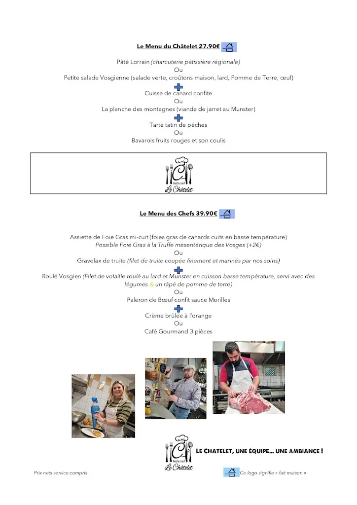 Menu_Restaurant le Châtelet_Ferdrupt_immagine_2