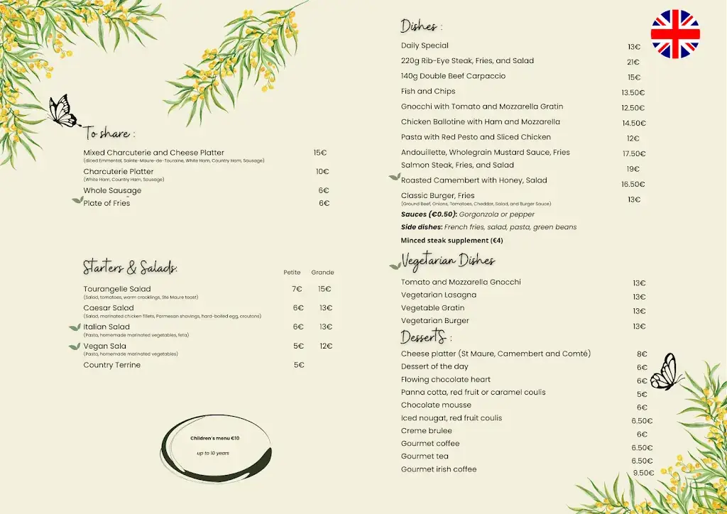 Menu_La Taverne de la Métairie_Ville-aux-Dames_image_1