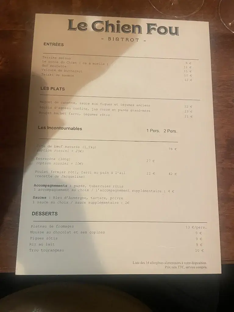 Menu_Le Chien Fou_Tours_immagine_3