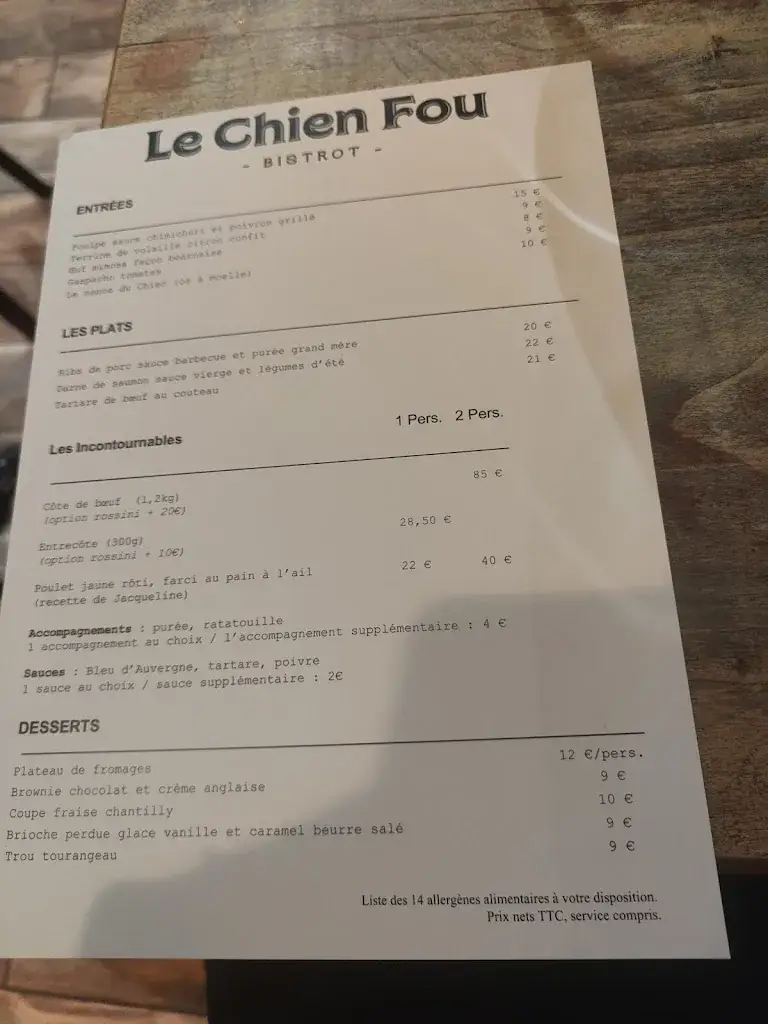 Menu_Le Chien Fou_Tours_immagine_4