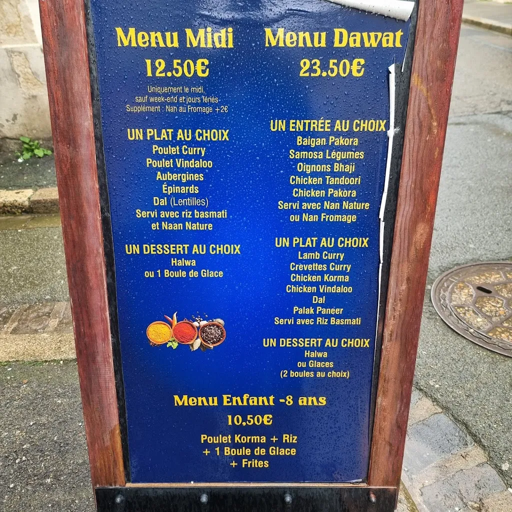 Menu_Dawat Indian Restaurant_Chartres_immagine_2
